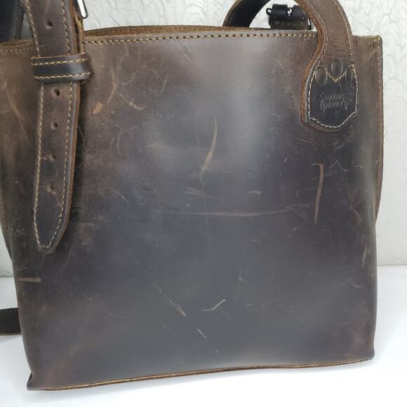 Saddleback Leather Urban Tote Brown Distressed RARE Discontinued Purse Handbag - Picture 6 of 15